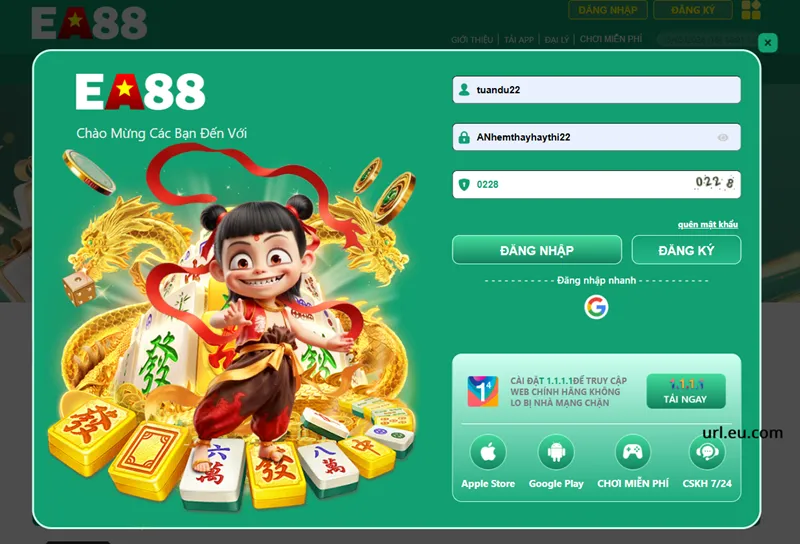 đăng nhập ea88 com
